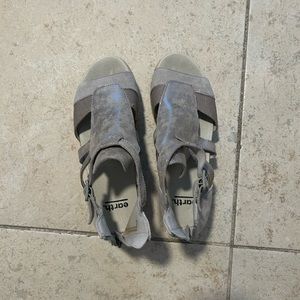 Grey sandals from Fox’s. Size 7. Only worn a few times.